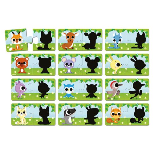 Puzzles les Animaux et Leur Ombre puzzle éducatif petit marque JANOD magasin de jouet éducatif montessori à st pierre 97410 livraison LA REUNION 974