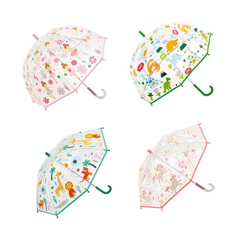 Parapluie transparent Couleurs changeantes boutique pour enfant saint pierre reunion 974 ecole sortie rentree des classes