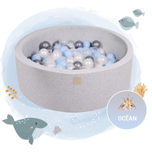 piscine à balles ronde COTON 90x30 cm avec 250 balles jeu de motrcité pour enfant boutique de jouets bébé et enfant saint pierre reunion 974