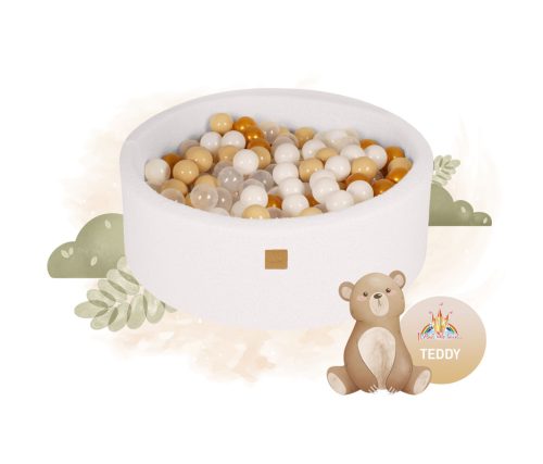 Piscine à balles ronde COTON 90x30 cm avec 250 balles jeu de motrcité pour enfant boutique de jouets bébé et enfant saint pierre reunion 974 ourson