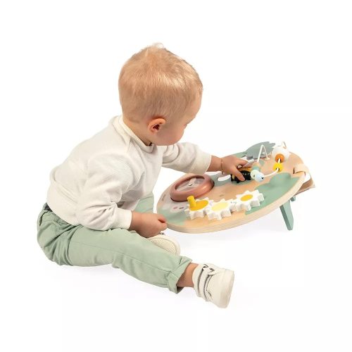 Panneau d'activité SWEET COCOON jeu montessori motricité fine éveil bébé marque JANOD jouet en bois magasin de jouet saint pierre 97410 La Réunion 974