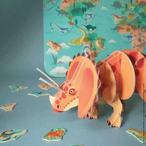 Puzzle en volume 3D TRICERATOPS revendeur officiel JANOD magasin de jouet 974 livraison toute l'ile 97410 St Pierre