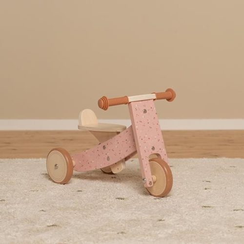 Tricycle en bois LITTLE PINK FLOWERS revendeur officiel LITTLE DUTCH boutique de jouets pour enfants saint pierre 97410 reunion livraison 974