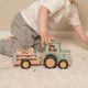 Tracteur en bois LITTLE FARM magasin officiel LITTLE DUTCH boutique de jouet enfant revendeur officiel Little Dutch saint pierre 97410 livraison la reunion 974