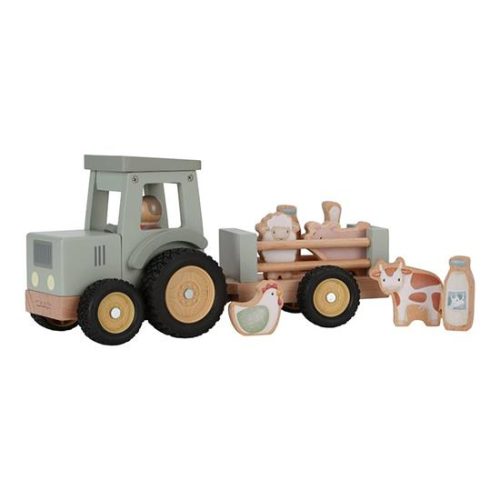 Tracteur en bois LITTLE FARM magasin officiel LITTLE DUTCH boutique de jouet enfant revendeur officiel Little Dutch saint pierre 97410 livraison la reunion 974