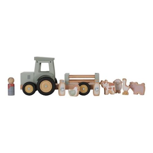 Tracteur en bois LITTLE FARM magasin officiel LITTLE DUTCH boutique de jouet enfant revendeur officiel Little Dutch saint pierre 97410 livraison la reunion 974