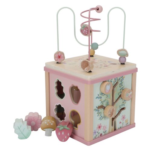 Cube d'activité en bois FAIRY GARDEN éveil bébé enfant revendeur LITTLE DUTCH magasin de jouet en bois à st pierre 97410 livraison REUNION 974