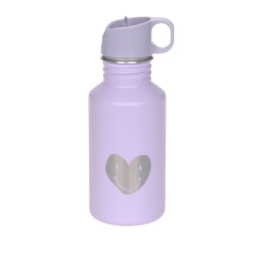 GOURDE ISOTHERME INOX LASSIG LITTLE GANG coeur mauve rentrée des classes magasin enfant à st pierre 97410 livraison LA REUNION 974