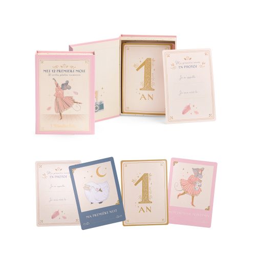 Cartes Mes 12 premiers mois LA PETITE ÉCOLE DE DANSE revendeur moulin roty ile de la reunion 974 boutique jouets enfant 974 naissance