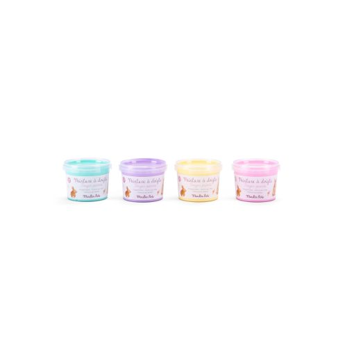 4 pots de peinture à doigts pastel LES ROSALIES loisir créatif enfant boutique jouets saint pierre ile la reunion livraison 974