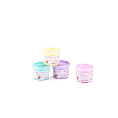 4 pots de peinture à doigts pastel LES ROSALIES loisir créatif enfant boutique jouets saint pierre ile la reunion livraison 974