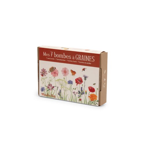 Coffret de 7 bombes à graines LE JARDIN DU MOULIN revendeur moulin roty ile de la reunion 974 boutique jouets enfant 974 jeu pour extérieur