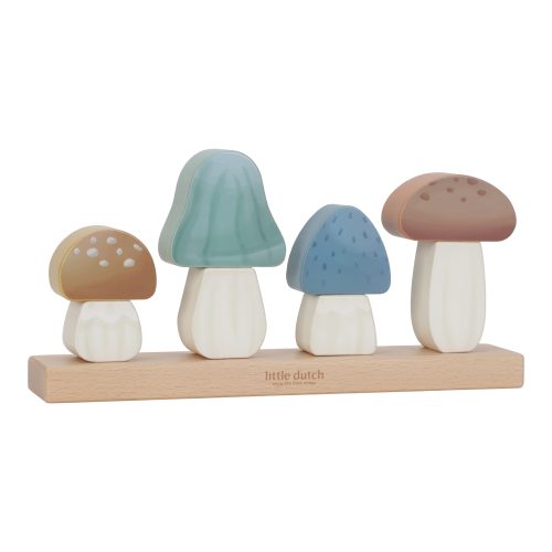 Champignons à empiler FOREST FRIENDS revendeur officiel LITTLE DUTCH saint pierre boutique de jouets enfant bébé ile de la reunion livraison 974