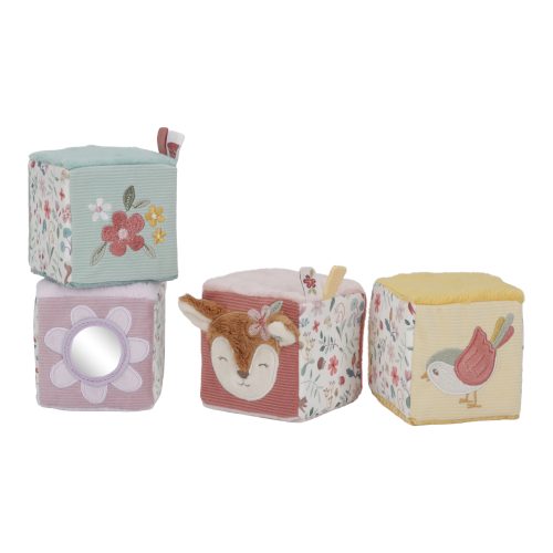 Lot de 4 Cubes en tissu FAIRY GARDEN revendeur officiel LITTLE DUTCH saint pierre boutique de jouets enfant bébé ile de la reunion livraison 974