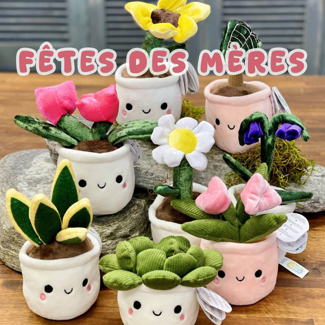 Peluche PLANTE (Plusieurs modèles disponibles) boutique famille et enfants ile de la reunion 974 idée cadeau