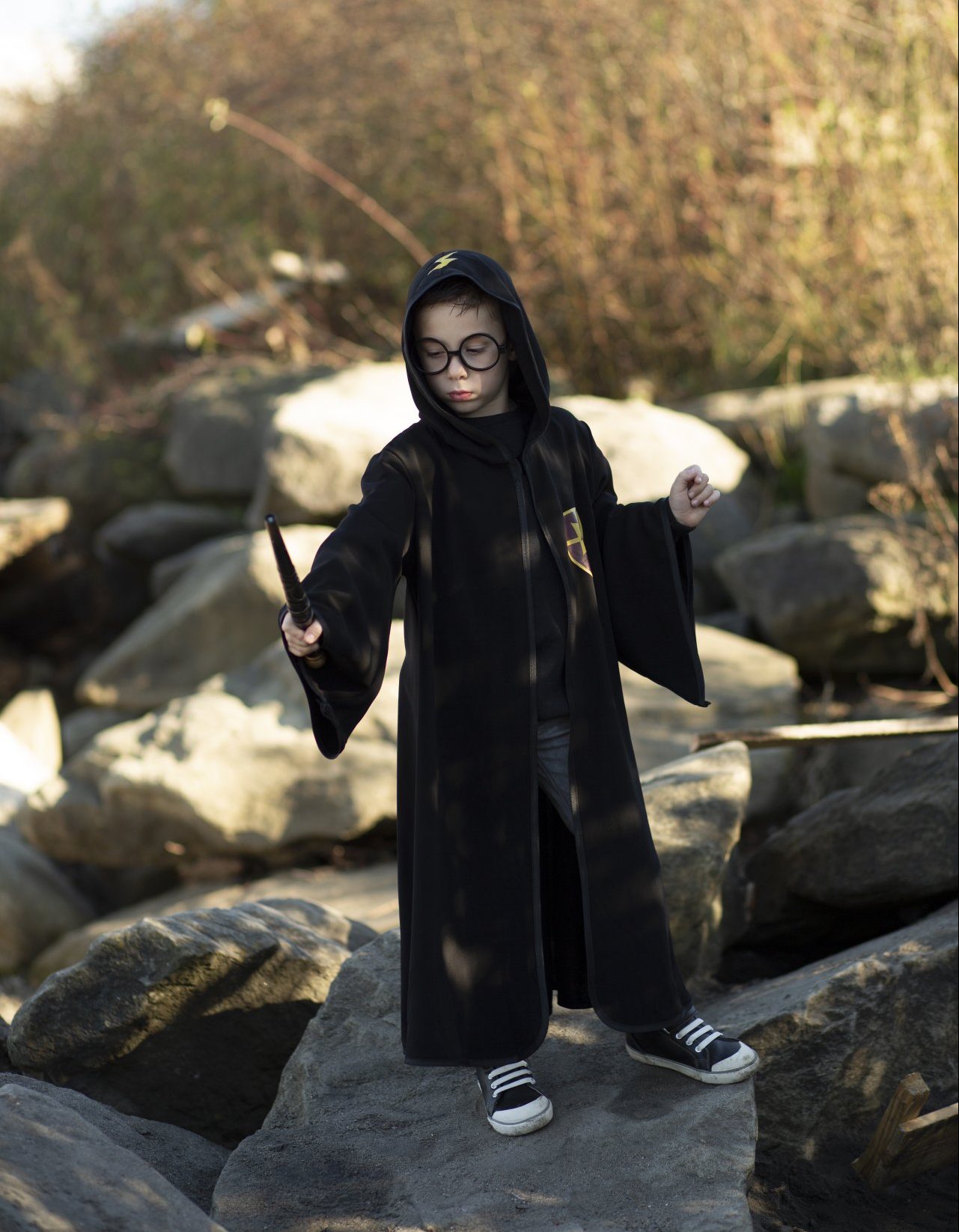 PIUMOJ Costume Harry Enfant, Costume de Magicien, Deguisement Potte