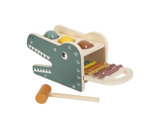 Banc à marteler avec xylophone SAFARI jeu de motricité jeu éveil montessori magasin de jouet en bois à st pierre 97410 livraison LA REUNION 974