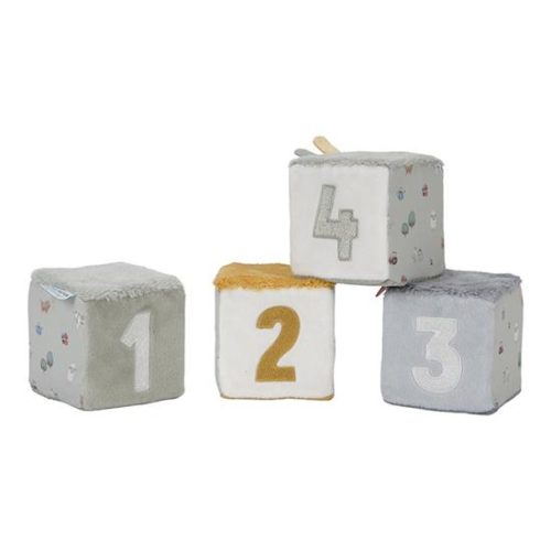 Ensemble de blocs souples et doux Lot de 4 Cubes en tissu LITTLE FARM revendeur LITTLE DUTCH saint pierre ILE DE LA REUNION 974