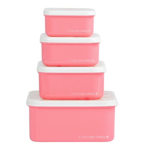 Lot de 4 boites à goûter Crème glacée boite à déjeuner lunch box rentrée des classes magasin enfant st pierre 97410 livraison la Réunion 974