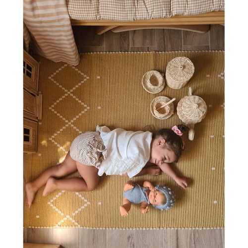 Grand tapis rectangle MALLORCA moutarde bohème décoration chambre enfant maison magasin pour enfant à st pierre 97410 livraison LA REUNION 974