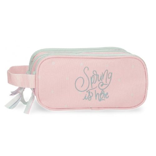 Trousse triple compartiment de qualité pour enfant boutique pour enfant saint pierre ILE DE LA REUNION rentrée des classes écoles livraison 974 FILLE SPRING ROSE