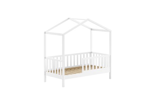 lit cabane en bois blanc 70X140 lit jeune enfant magasin de mobiliers enfants à st pierre 97410 livraison LA REUNION 974