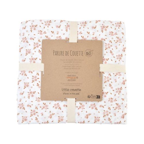 Parure housse de couette 100X140 coton bio Thais revendeur LITTLE CREVETTE magasin pour enfant st pierre 97410 livraison 974 La Réunion