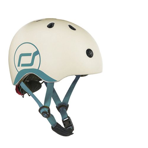 Casque enfant BEIGE SCOOT AND RIDE pour trottinette porteur et draisienne magasin de jouet à st pierre 97410 livraison la Reunion 974