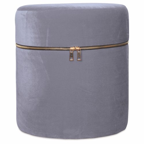 Pouf zip paris gris pouf pour coiffeuse magasin déco à st pierre 97410 livraison la réunion 974